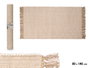 Giftdecor Tapis Artisanal 80x140 cm Beige Naturel 65% Polyester 35% Coton (Set de 6)