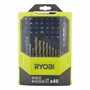 Ryobi Coffret 46 accessoires mixtes : forets béton & métal + 32 embouts