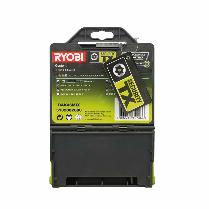 Ryobi Coffret 46 accessoires mixtes : forets béton & métal + 32 embouts Ryobi Coffret 46 accessoires mixtes : forets béton & métal + 32 embouts