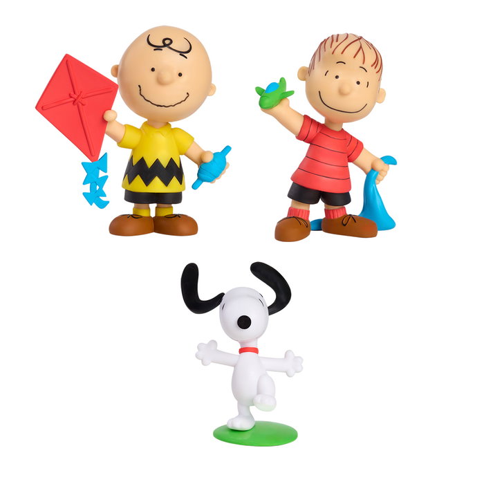 JUST PLAY Set de 10 Figurines Peanuts Snoopy 45181 - Collection Personnages Iconiques 7,5 cm - Multilingue