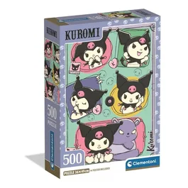 Clementoni Puzzle 500 Pièces Kuromi - Puzzle Enfant à Partir de 8 Ans - Poster Inclus - 49 x 36 cm