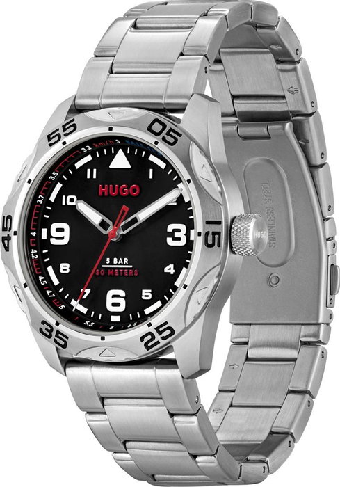HUGO Montre 1530332 en Acier Inoxydable Gris HUGO Montre 1530332 en Acier Inoxydable Gris