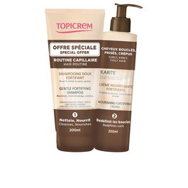 Topicrem Pack Shampooing Revitalisant 200 ml + Crème Stiffening 200 ml pour Cheveux Ondulés, Crépus et en Spirale, Cuir Chevelu Délicat
