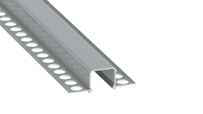 KIMERA Profilé en aluminium anodisé noir « HEDE » avec diffuseur opale, 2,02 m KIMERA Profilé en aluminium anodisé noir « HEDE » avec diffuseur opale, 2,02 m