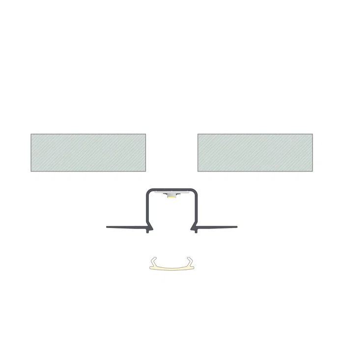 MOSSO KIMERA Profilé Aluminium Argent Anodisé avec Diffuseur Opal, Bouchons et Clips de Fixation 2.02M