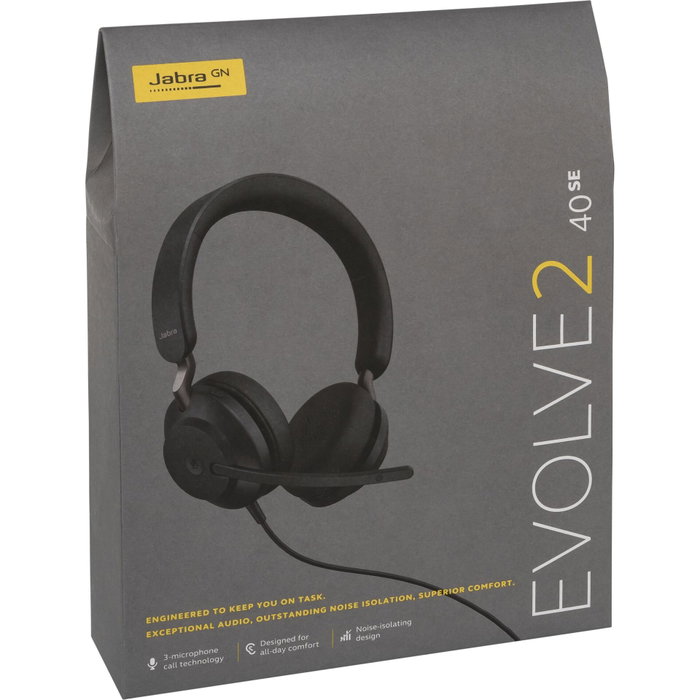 Jabra Evolve2 40 SE MS Stereo Headset Black USB-C Jabra Evolve2 40 SE MS Stereo Headset Black USB-C