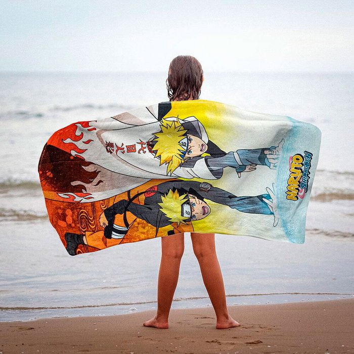 CERDÁ Serviette de bain Naruto Shippuden en coton 100% - 70 x 140 cm