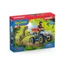 Schleich 41466 Dinosaurs - Coffret jouet Préhistorique Fuite sur quad face au vélociraptor, ensemble de 5 pièces, dès 4 ans