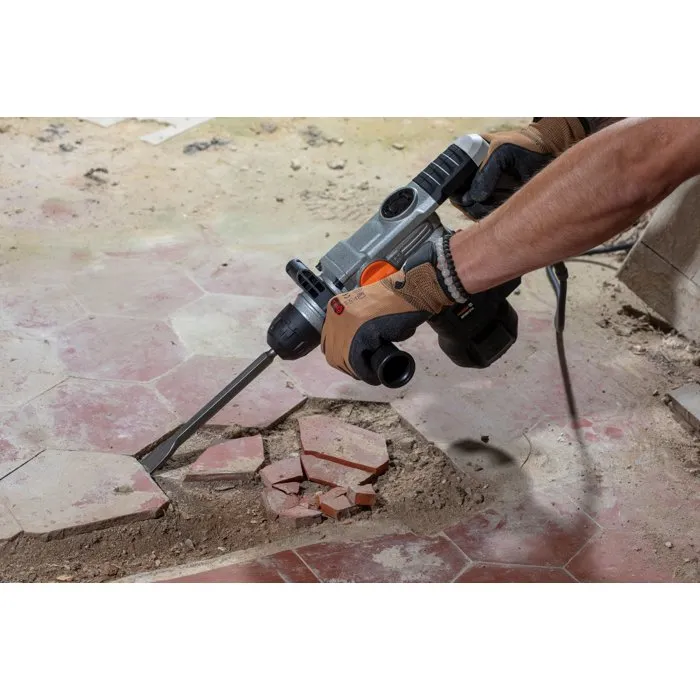 Meister - Marteau perforateur 1010 W 230 V SDS-Plus - Mandrin SDS-Plus, 880 tr/min, 4 400 coups/min, revêtement antidérapant, câble 3 m - Livré avec coffret, clé et poignée latérale