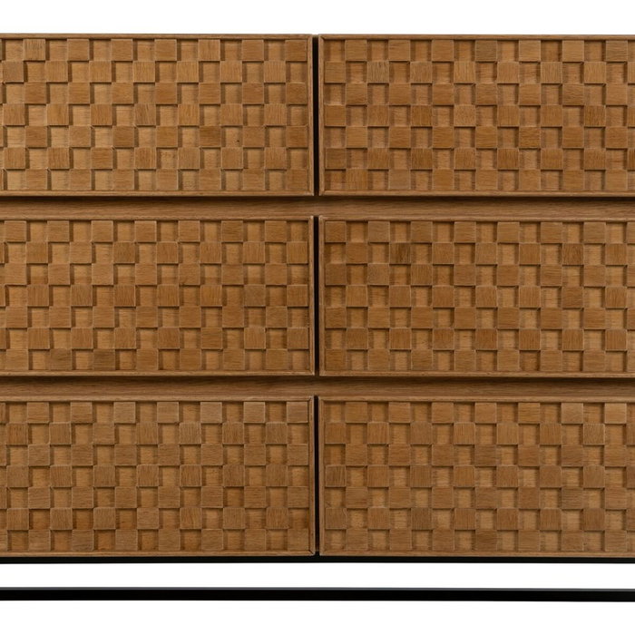BigBuy Home Caisson à Tiroirs MARIGNI Noir Naturel