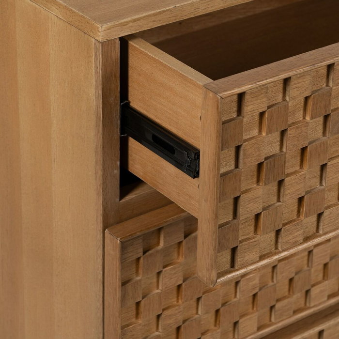BigBuy Home Caisson à Tiroirs MARIGNI Noir Naturel