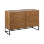 BigBuy Home Caisson à Tiroirs MARIGNI Noir Naturel