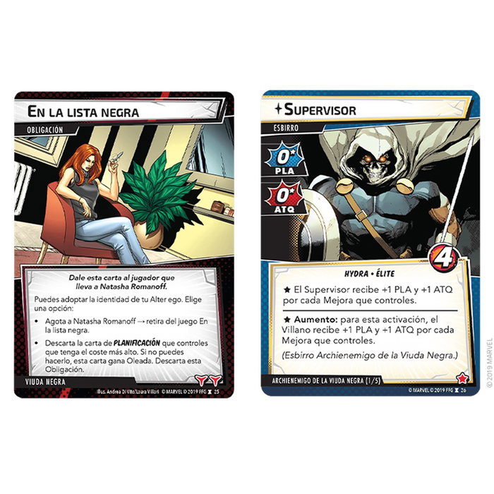 Asmodee MC07ES Marvel Champions Pack Héros Viuda Negra Jeu de Cartes Coopératif en Espagnol
