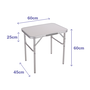 Marbueno SUMMER 10012B Table pliante blanche en aluminium 60x45x25/60 cm avec hauteur réglable pour jardin, plage, camping