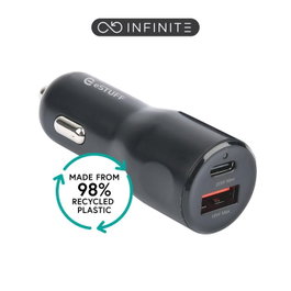 eSTUFF Chargeur voiture double INFINITE 38W USB-C et USB-A