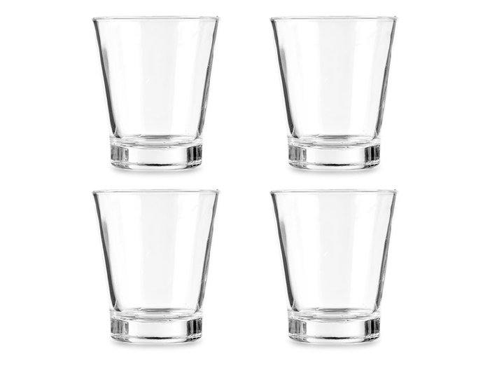 VIVALTO Set de 24 verres en verre café 85ml Transparente