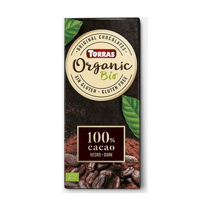 TORRAS Chocolat noir 100% cacao criollo forastero BIO