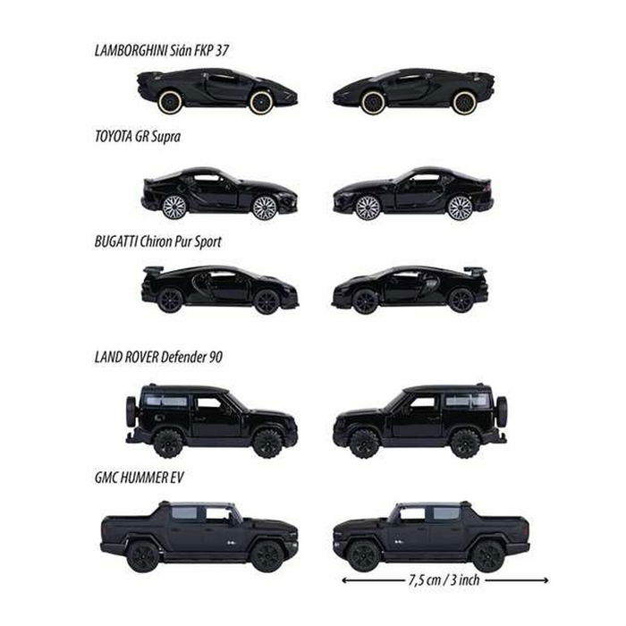 Lot de 5 Voitures Smoby Gris