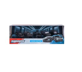 Majorette - Pack Cadeau de 5 Voitures Noires Métallisées 2.0 - Jeu pour Enfants à partir de 3 ans