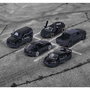 Majorette - Pack Cadeau de 5 Voitures Noires Métallisées 2.0 - Jeu pour Enfants à partir de 3 ans