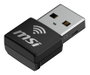 MSI GUAX18N Adaptateur WiFi 6 USB Nano AX1800 Double Bande 2.4/5GHz 2x2 Antennes