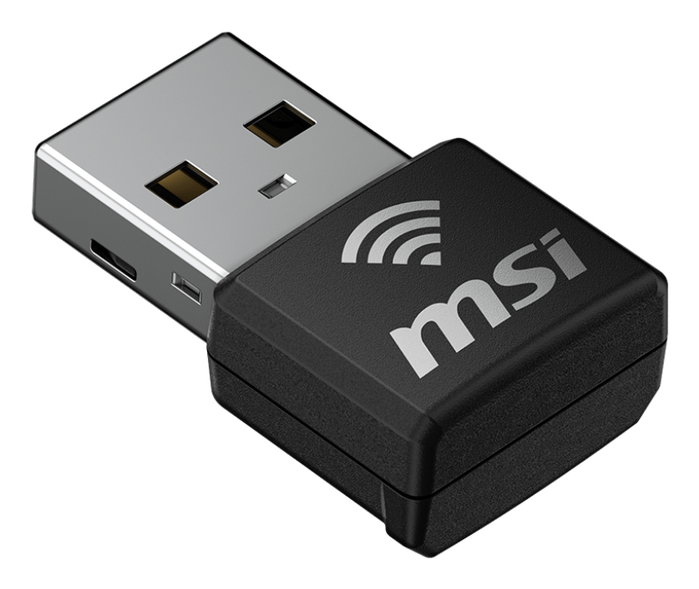 MSI GUAX18N Adaptateur WiFi 6 USB Nano AX1800 Double Bande 2.4/5GHz 2x2 Antennes
