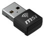 MSI GUAX18N Adaptateur WiFi 6 USB Nano AX1800 Double Bande 2.4/5GHz 2x2 Antennes