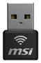 MSI GUAX18N Adaptateur WiFi 6 USB Nano AX1800 Double Bande 2.4/5GHz 2x2 Antennes