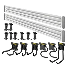 Stanley Ensemble de rangement STST-22000-1 - 2 rails 120 cm et 18 accessoires - Gris