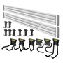 Stanley Ensemble de rangement STST-22000-1 - 2 rails 120 cm et 18 accessoires - Gris