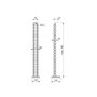 Emuca Pipe 4 Gaine passe-câbles articulée en plastique finition aluminium peint