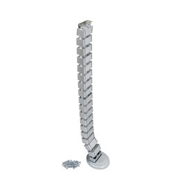 Emuca Pipe 4 Gaine passe-câbles articulée en plastique finition aluminium peint