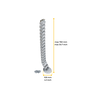 Emuca Pipe 4 Gaine passe-câbles articulée en plastique finition aluminium peint