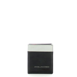 Piquadro Portefeuille homme en cuir Noir et Gris