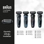 Braun Tête de rasoir Series 5 & 6 - 3 lames flexibles - Noir