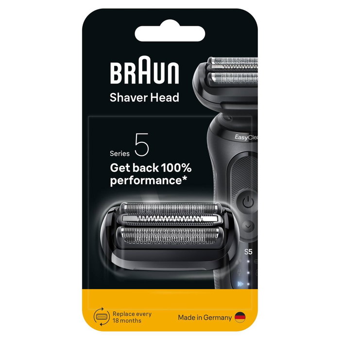 Braun Tête de rasoir Series 5 & 6 - 3 lames flexibles - Noir