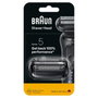 Braun Tête de rasoir Series 5 & 6 - 3 lames flexibles - Noir