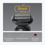 Braun Tête de rasoir Series 5 & 6 - 3 lames flexibles - Noir