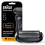 Braun Tête de rasoir Series 5 & 6 - 3 lames flexibles - Noir