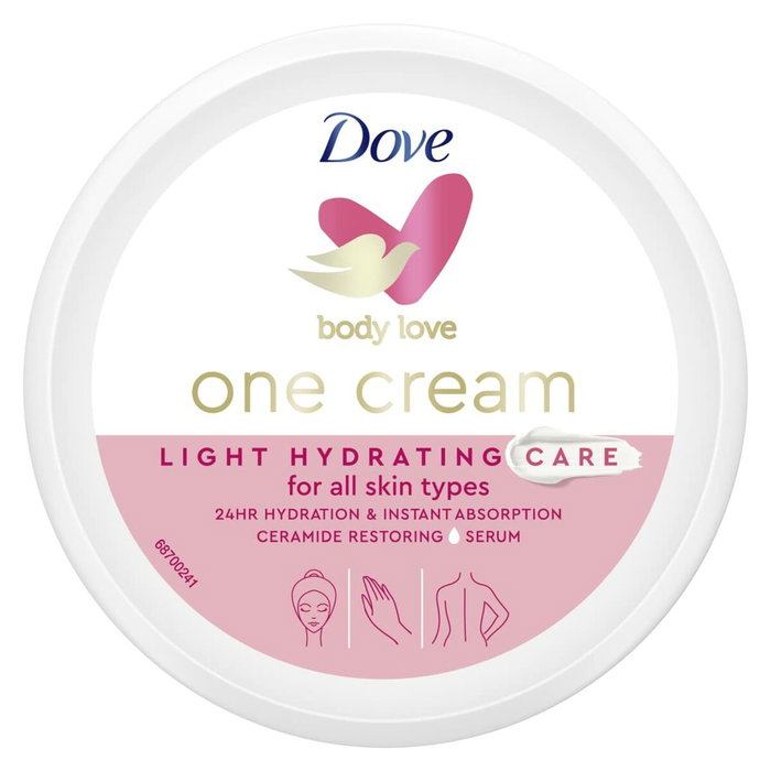 Dove Crème Hydratante Légère Visage, Corps et Mains 250 ml