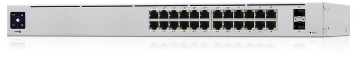 Ubiquiti USW-24-POE Gen 2 - Switch Ethernet gestionable 24 ports Gigabit PoE+ (120W), 2 ports SFP, refroidissement silencieux, écran tactile