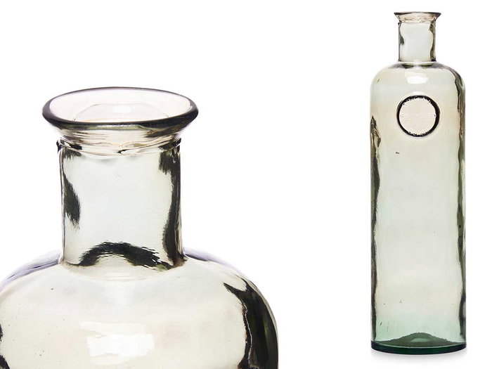 Giftdecor Bouteille Décorative en Verre Stamp 44x14x13 cm Champagne (Set de 4)