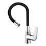 Edm Mitigeur de cuisine monocommande flexible noir Baiona 213 x 46 x 360 mm