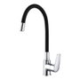 Edm Mitigeur de cuisine monocommande flexible noir Baiona 213 x 46 x 360 mm