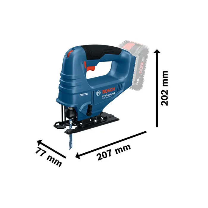 Bosch Professional Scie sauteuse sans fil 18 V GST 18V-95 B (machine seule) - Compacte et légère, pendulaire 4 positions, moteur sans charbon