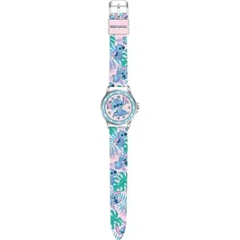 Kids Licensing Montre analogique d'apprentissage Stitch, mouvement japonais, bracelet silicone - LAS9011