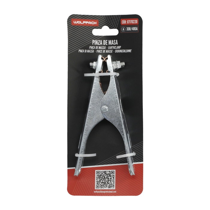 WOLFPACK LINEA PROFESIONAL Pinza De Masa 300/400 Amperios