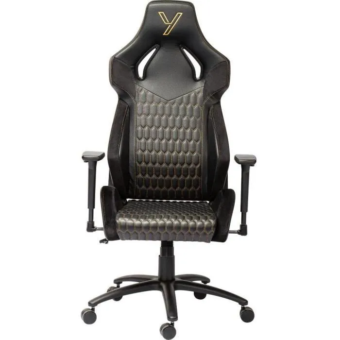 Yenkee Chaise Gaming ONYX YGC 110GD - Accoudoirs 3D - Rembourrage Mousse Moulée - Revêtement Cuir PU - Confort Ergonomique - Design Moderne Yenkee Chaise Gaming ONYX YGC 110GD - Accoudoirs 3D - Rembourrage Mousse Moulée - Revêtement Cuir PU - Confort Ergonomique - Design Moderne