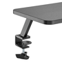 Phoenix Support Élévateur de Moniteur avec Abrazadère, Tablette MDF 65x26cm, Charge 20kg, Noir