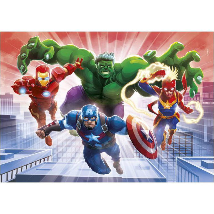 Clementoni - Puzzle phosphorescent Les Avengers Marvel 104 pièces (Dimensions: 37,9x26,9 cm)